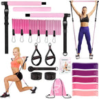 Pilates bar kit with resistance bands, Multifunctional Yoga Bar, Portable Home Gym, Resistance bar kit for full body workouts.