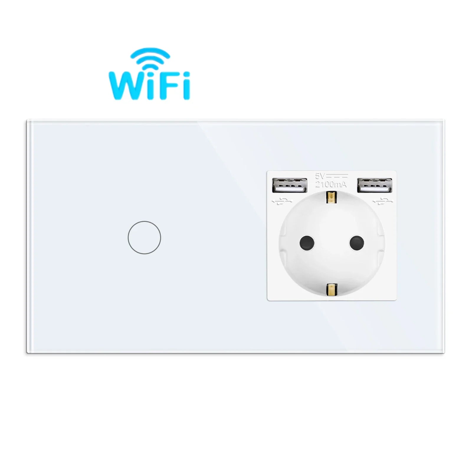 Bingoelec Tuya Smart Stair Switch — 2‑Way + Tomada WiFi com USB‑C
