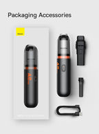 Aspirador Portátil Baseus 6000Pa 2‑em‑1 para Carro, Casa e Escritório