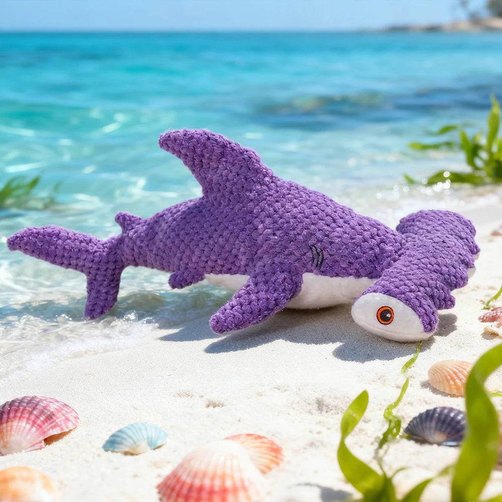 Peluche Tubarão Resistente com Som – Brinquedo Interativo de Dupla Camada