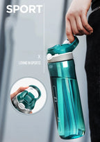 750ml Portable Sports Water Bottle With Straw For Camping Hiking Outdoor Plastic Transparent BPA Free Bottle For Men Drinkware