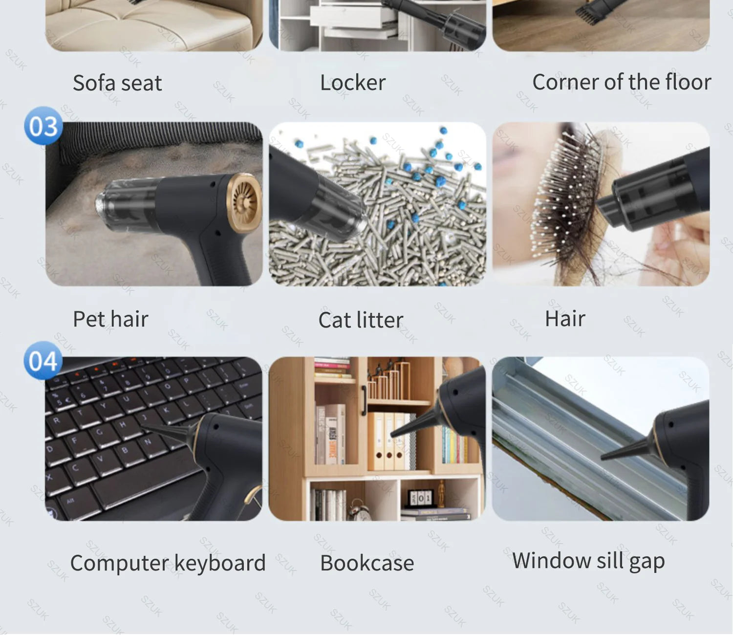 Mini Car Vacuum — Aspirador Portátil Sem Fios para Carro, Casa e Teclado