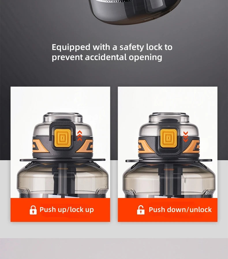 1000ml/1500ml Large Capacity Sports Water Bottle Plastic Cooling Bottle Outdoor Cycling Hiking Drinkware Travel Drinkware