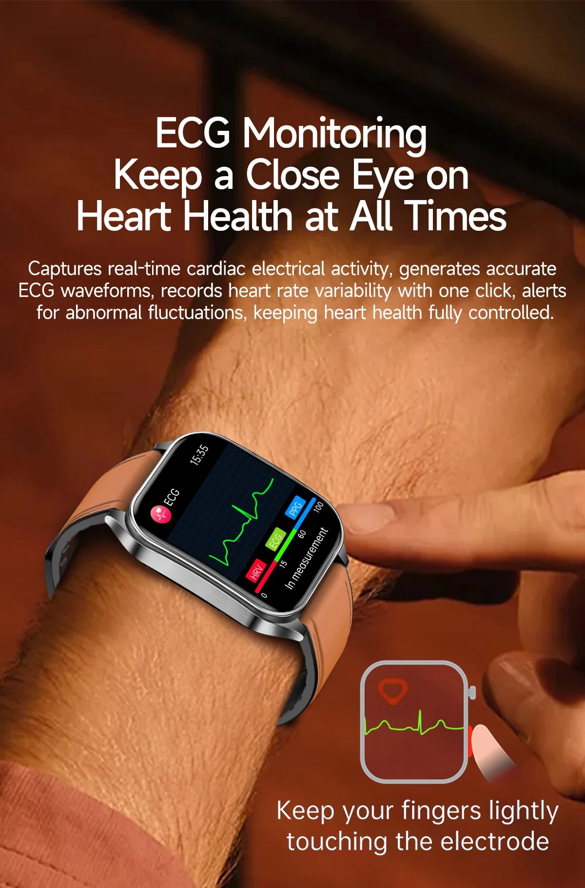 Smartwatch Saúde 2026 – Laser Inteligente, Diagnóstico Completo e Estilo Masculino