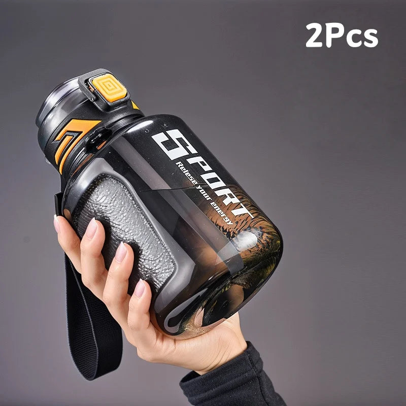 1000ml/1500ml Large Capacity Sports Water Bottle Plastic Cooling Bottle Outdoor Cycling Hiking Drinkware Travel Drinkware