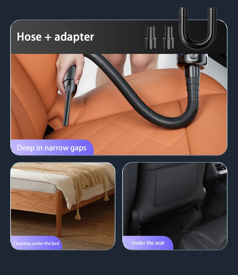 Cordless car vacuum cleaner, one-button dust removal, high-power portable vacuum cleaner, large suction mini vacuum cleaner.