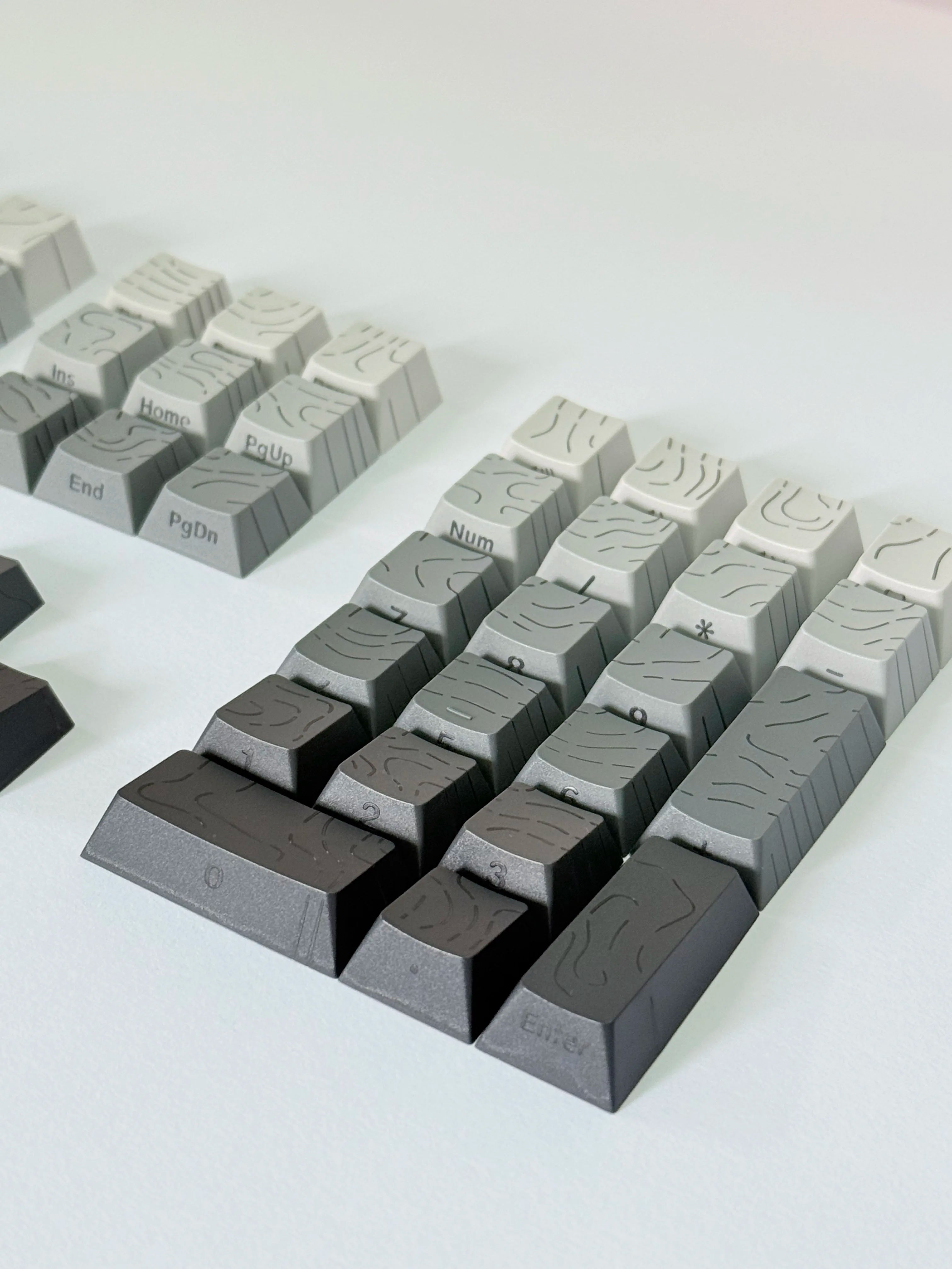 Line Gradient Side Shine Through Keycaps Cherry Profile PBT Custom Keycaps for 60% 65% 75% 96% 98% 100% Mechanical Keyboard