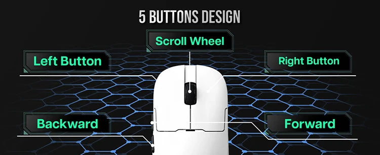 AJAZZ AJ159 APEX Paw3950 Wireless Mouse with RGB Magnetic Charging Base Lightweight Wired Bluetooth Gaming Mouse for PC Laptop