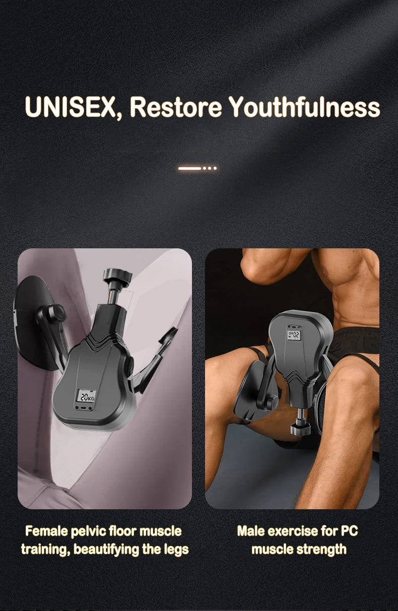 KegelForce Pro – Treinador de Pavimento Pélvico com Resistência Ajustável (20–60 kg) e Tonificação das Pernas