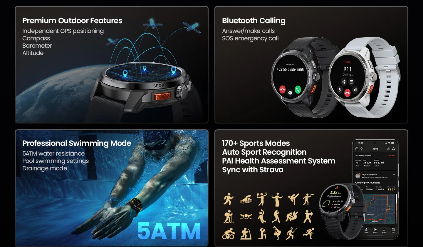 HAYLOU Solar Ultra GPS – AMOLED HD, Resistência 5ATM e Conectividade Total