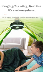 IRALAN Modern Fan light Portable And Adjustable Wireless USB Electric Fan Dual Mode Use For Home Office Travel Outdoor Camping