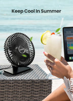 Ventoinha GAIATOP de Mesa — USB, 3 Velocidades, Silenciosa, Ajuste 90°