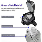 2L 64OZ Half Gallon Water Bottle with Sleeve Motivational Water Bottle with Straw & Time Marker Leakproof Sport Water Jug