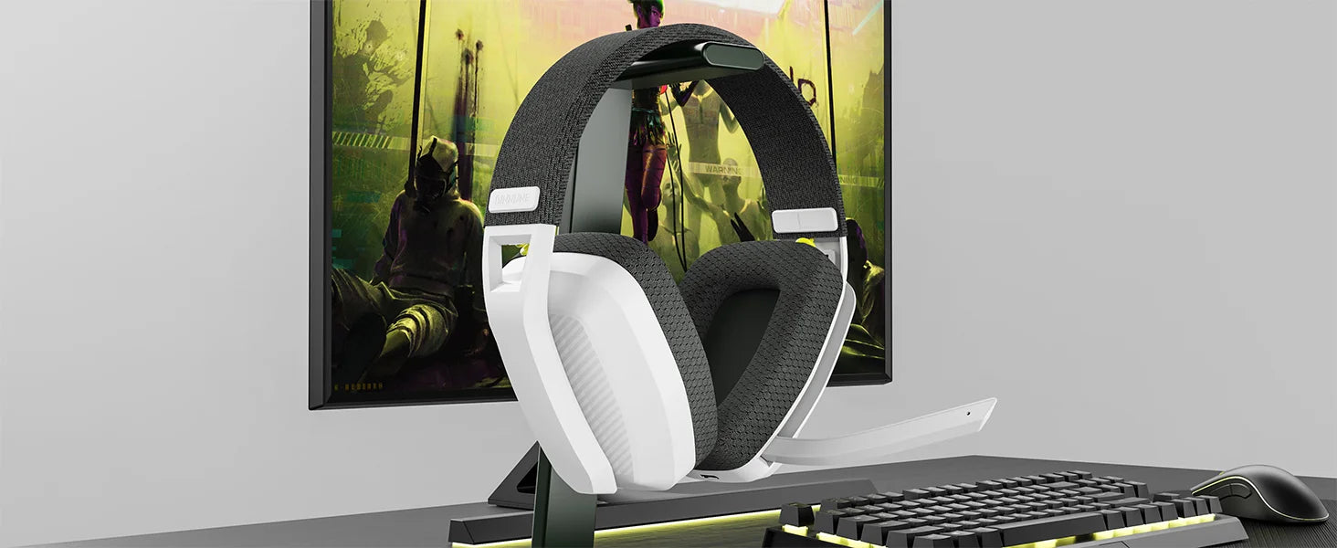 BINNUNE BW06 Bluetooth Gamer Headsets with Mic for PS5 PS4 PC Mac Playstation Wireless 2.4GHz Gaming Headphone with Mic