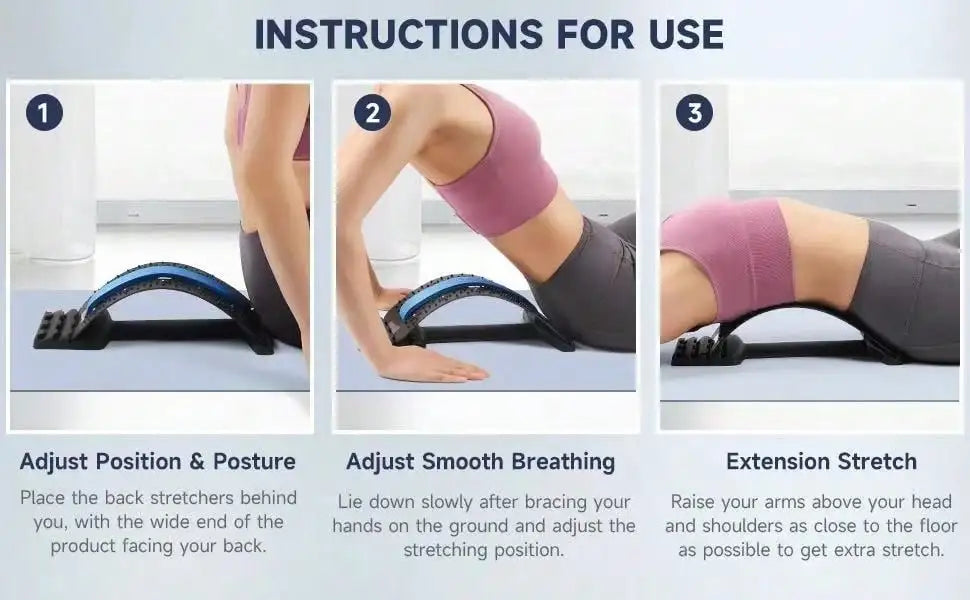 SpineFlex Pro – Suporte Lombar e Alongador de Coluna com Níveis Ajustáveis para Alívio Muscular e Relaxamento Diário