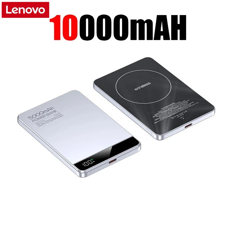 Lenovo 10000mAh UltraSlim Power Bank — Magnético Wireless