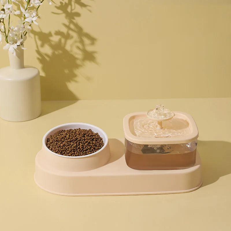 Dog Cat Automatic Feeder Bowl Large Capacity Dog Cat Feeding And Drinking Dog Water Dispenser Feeding Bowl Pet Supplies