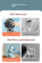 HOMEFISH Portable Rechargeable Clip Fan 720° Rotatable Hanging Fan with Night Light Air Cooler for Outdoor Camping Fan