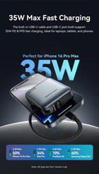 Vention 10000mAh Power Bank — 35W Fast Charge Mini USB‑C 3C