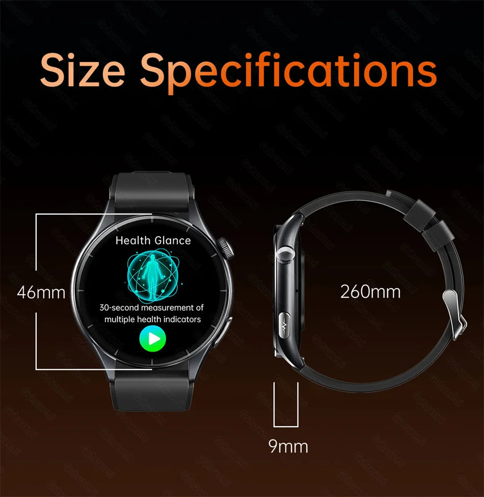 Sapphire 2025 New Health Managed Smart Watch Health Measurement Blood Fat Uric Acid Call ECG+PPG Blood Pressure Health Smartwatch iOS