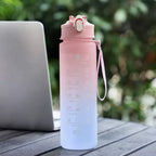 Sports Water Bottle with Time-Tracking Straw Leak Proof Locking Flip Cover for Easy Carry Ideal for Outdoor Adventures