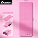 Tapete de Yoga TPE 4 mm Dobrável para Viagem e Treino em Casa