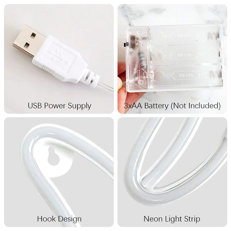 Banana USB Neon Sign LED Night Light for Bedroom, Wedding, Birthday Party, Game Room Wall Decor. Wall Decoration with USB & Battery Power.