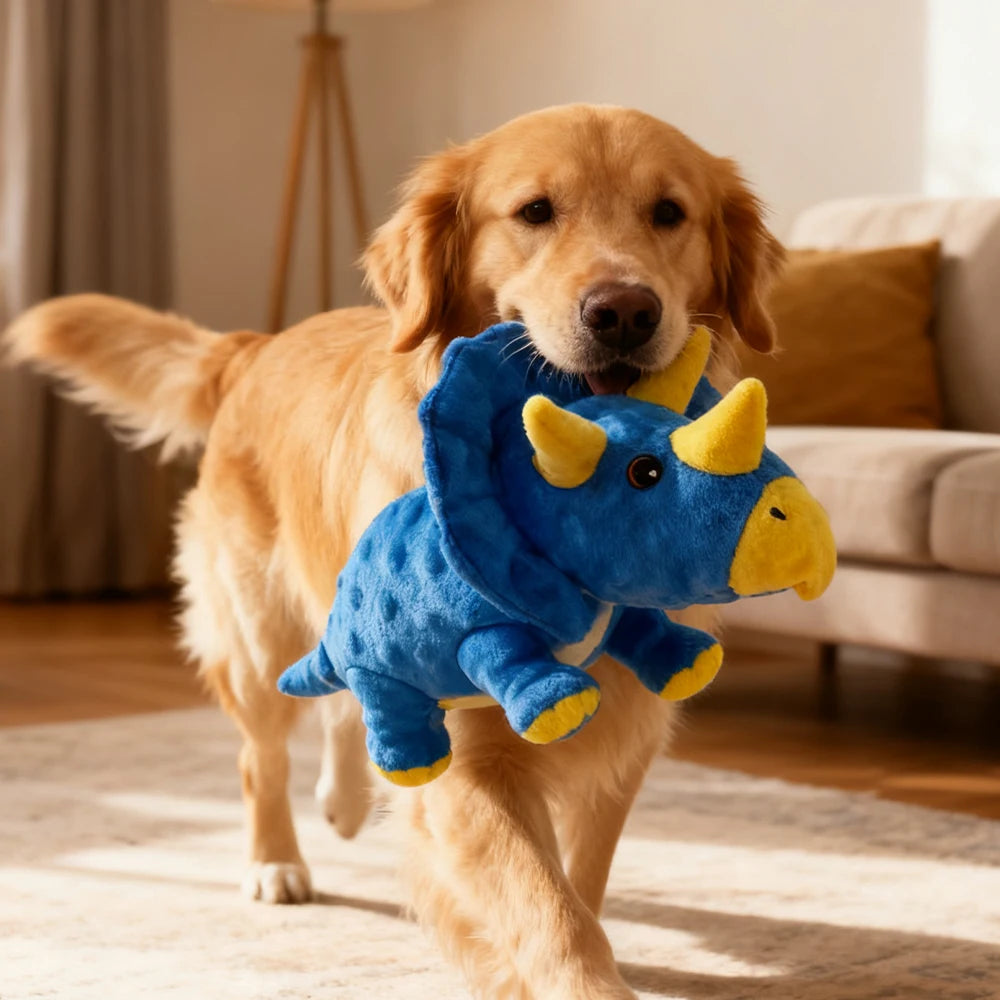 Peluche Dinossauro Resistente com Som – Brinquedo Interativo de Dupla Camada