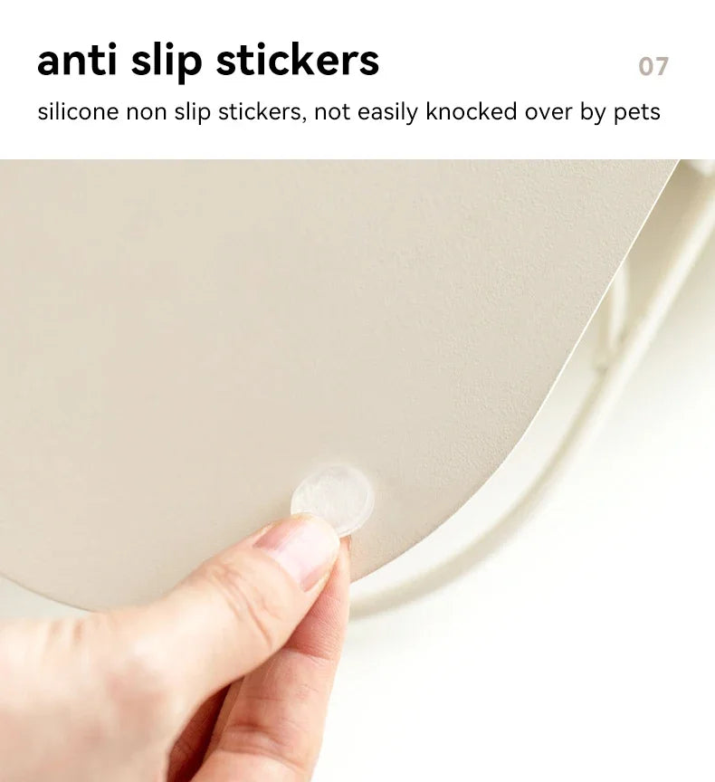 Detachable Pet Cat and Dog Bowl Protects Cervical Vertebrae Against Upset Height Adjustable Pet Ceramic Bowl