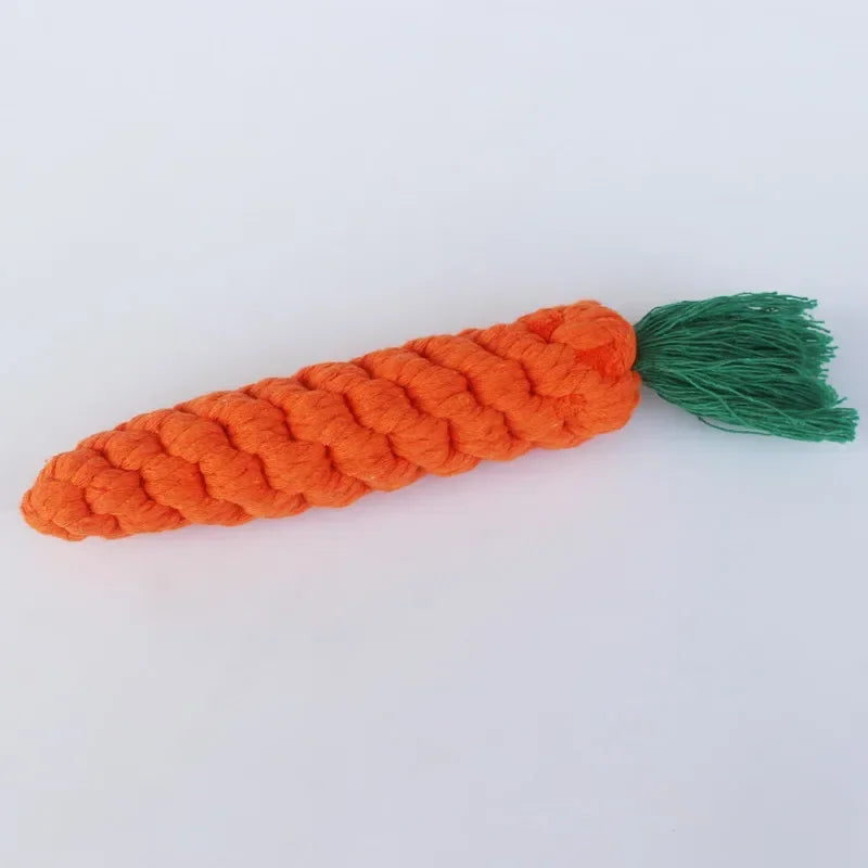 Pet Knot Toys For Dogs And Cats Carrot Shape Cotton Rope Pet Toy Dog Puppy Kitten Chew Toy Interactive Dog Toys