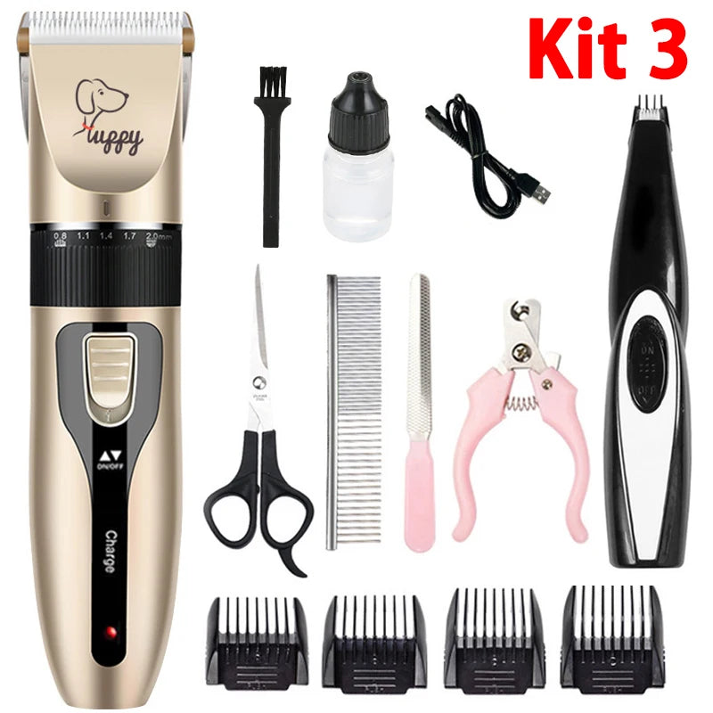 Electric Pet Clipper Grooming Kit For Dogs Reachable Trimmer Haircut Cat Hair Cutting Remover Professional Machine Set