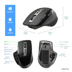 Rapoo 2026 New MT710L Wireless Multimode Rechargeable Ergonomic Mouse 4000 DPI Bluetooth Mouse Easy-Switch Up to 4 Devices