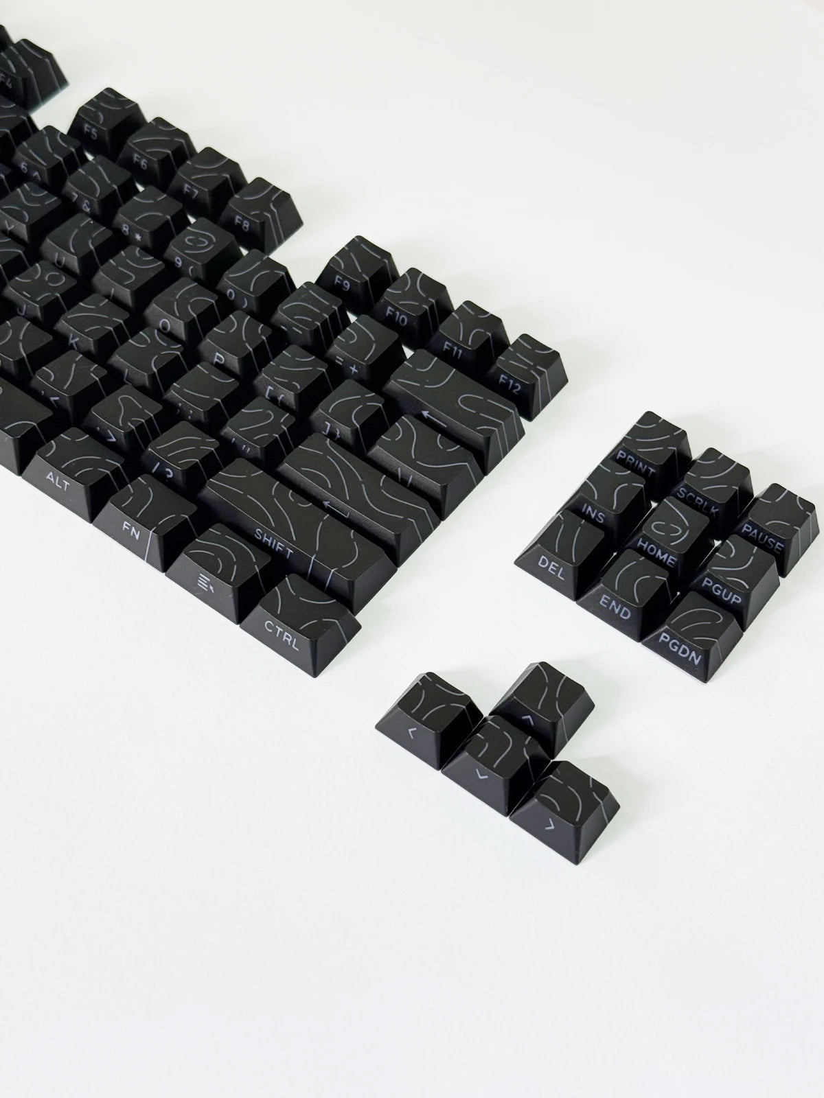 Line Gradient Side Shine Through Keycaps Cherry Profile PBT Custom Keycaps for 60% 65% 75% 96% 98% 100% Mechanical Keyboard