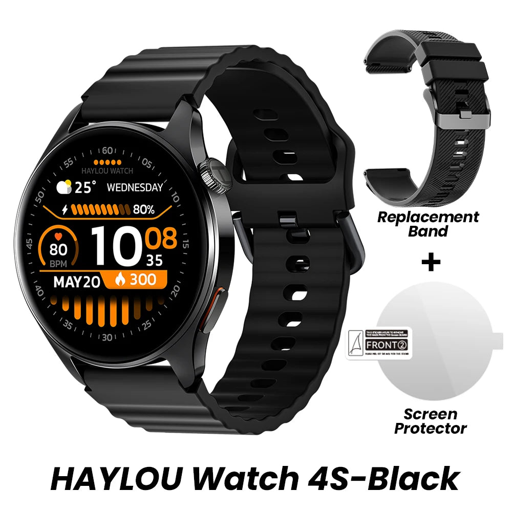 HAYLOU Watch 4S – AMOLED HD, GPS Avançado e Performance Desportiva