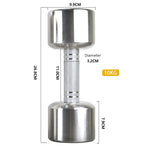 Electroplate Dumbbells Anti-slip Metal Stainless Steel Weightlifting Dumbbells for Women Home Fitness Equipment Strength Training