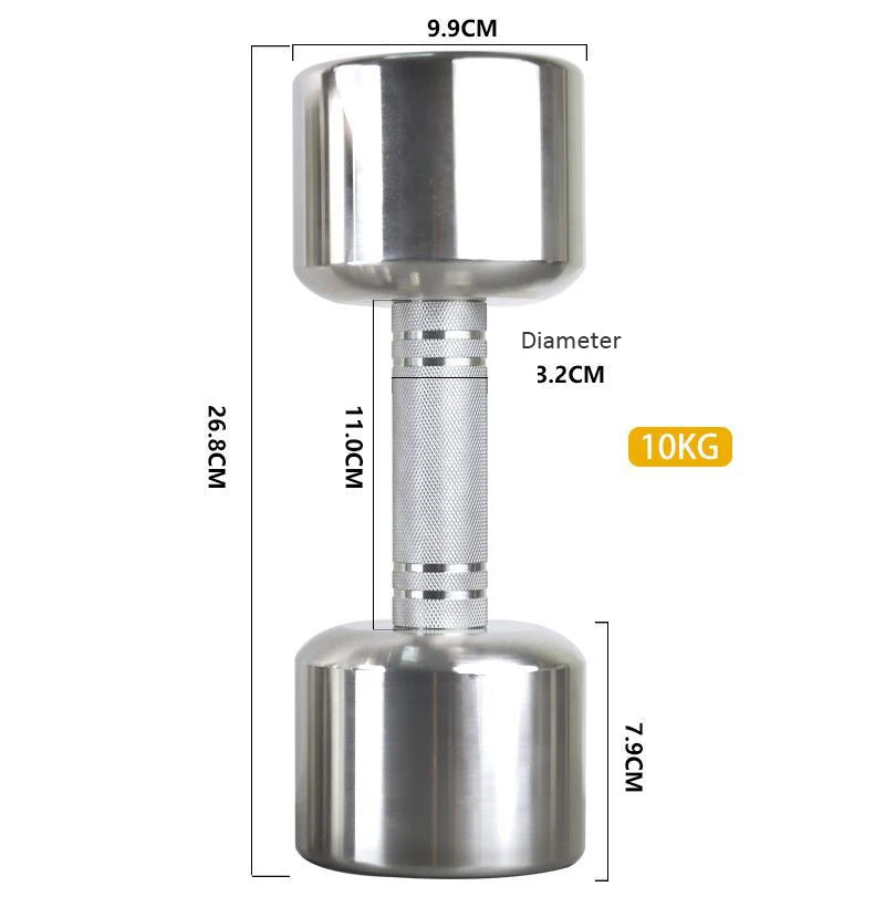 Electroplate Dumbbells Anti-slip Metal Stainless Steel Weightlifting Dumbbells for Women Home Fitness Equipment Strength Training