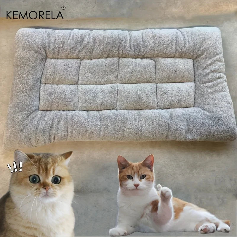 Large Plush Dog Bed Sofa Thickened Super Soft Polyester Pet Mat Dog Crate Mat Bed For Small Medium Large Dog Bed