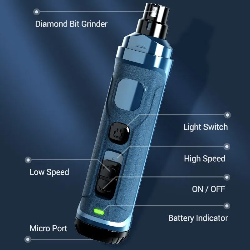 ROJECO N30 Electric Nail Clippers for Dogs, Nail Grinder, Rechargeable Professional Pet Clipper for Cat Claws, Cutter, Grooming