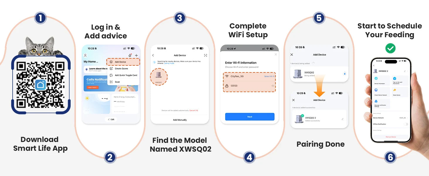 5L Automatic Cat Kibble Dispenser 2 Bowls Smart Voice Recorder Pluggable Control Panel Auto Cat Food Dispenser For Pet Dry Food
