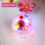 Bola LED Interativa para Gatos – Brinquedo Transparente com Luzes e Ativação por Toque