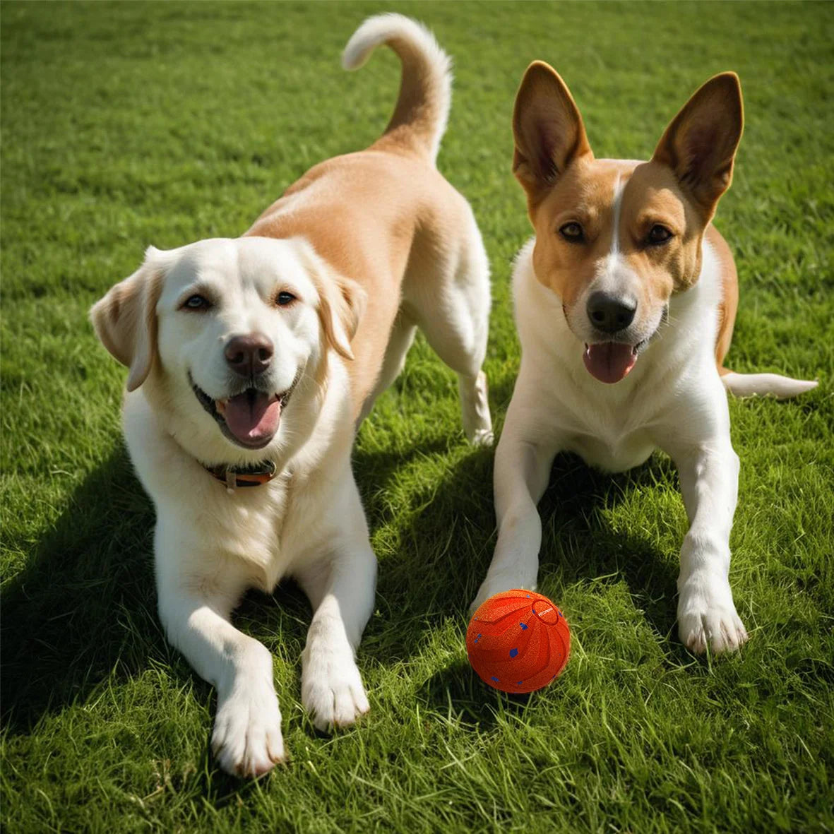 Bola Interativa E‑TPU para Cães – Brinquedo Inteligente de Saltos Aleatórios e Rotação
