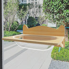 Cat Window Perch Hammock with Suction Cups, Solid Wood Window Mount Cat Bed, Indoor Cat Space Capsule Pet Nest