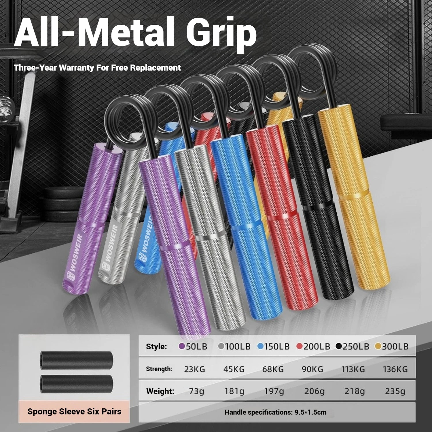 Hand Grip R‑Type Profissional para Treino de Força