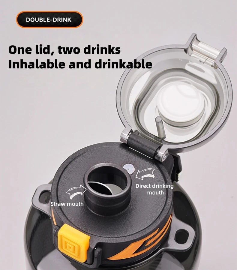 1000ml/1500ml Large Capacity Sports Water Bottle Plastic Cooling Bottle Outdoor Cycling Hiking Drinkware Travel Drinkware