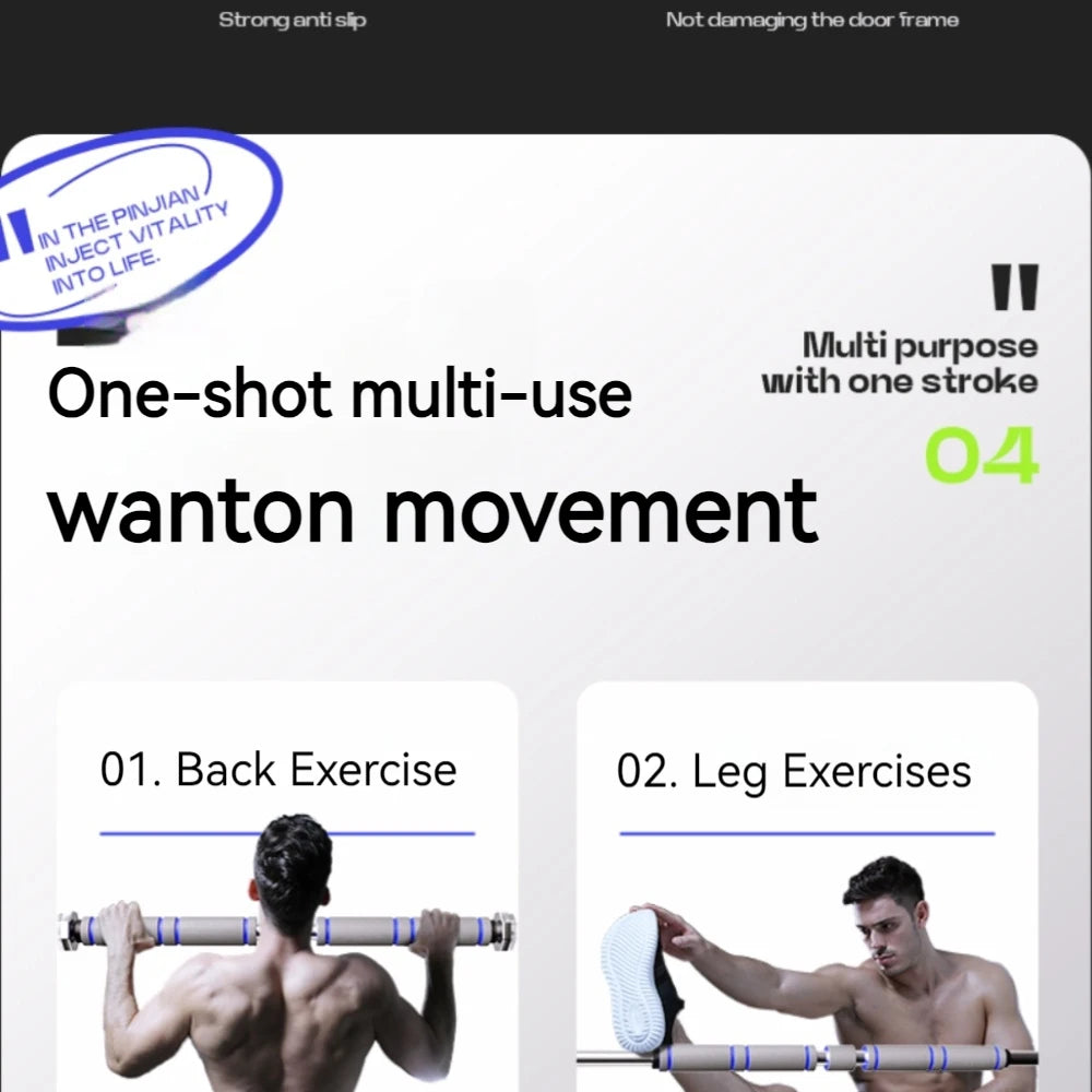 DoorPull Pro – Barra de Elevações Telescópica Antiderrapante para Porta