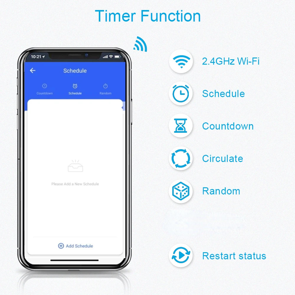 Melery Tuya WiFi Boiler Switch — Tomada 40A Smart com Timer Alexa
