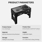 3 In 1 Pet Feeder Slow Feed Bowls Double Bowls Foldable With 5 Adjustable Height Suitable For Pets Of Different Heights