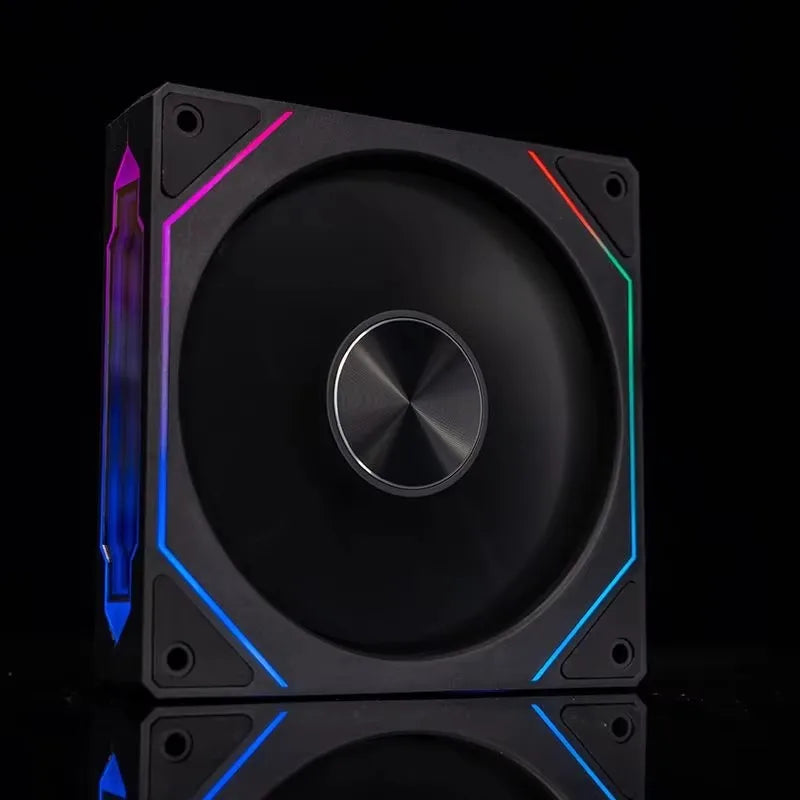 LDPCSJ Prism 4RS 120mm ARGB PC Case Fan with Infinity Mirror Design, 4-PIN PWM Motherboard Synchronization CPU Cooler Fan