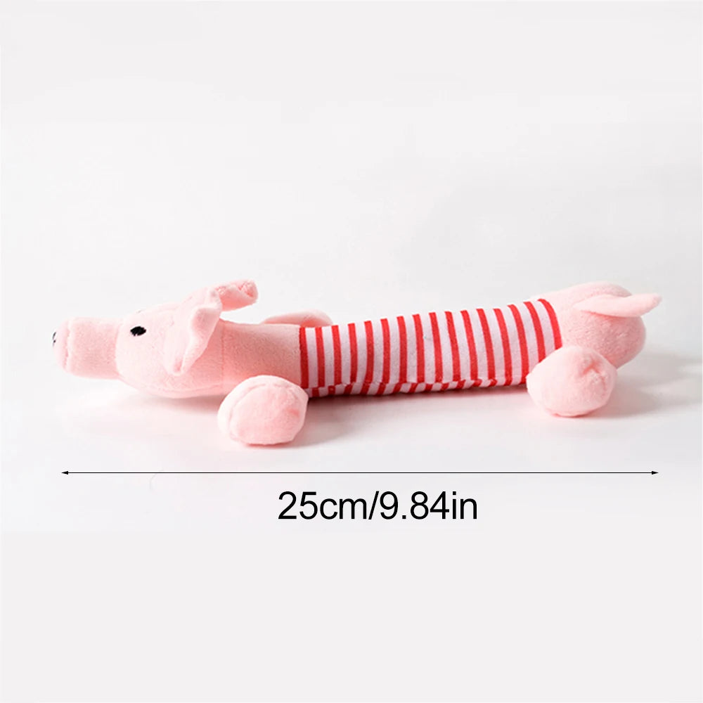 Funny Simulated Animal No Stuffing Dog Toy with Sneakers Durable Stuffingless Plush Squeaky Dog Chew Toy Crinkle Pet Squeak Toy