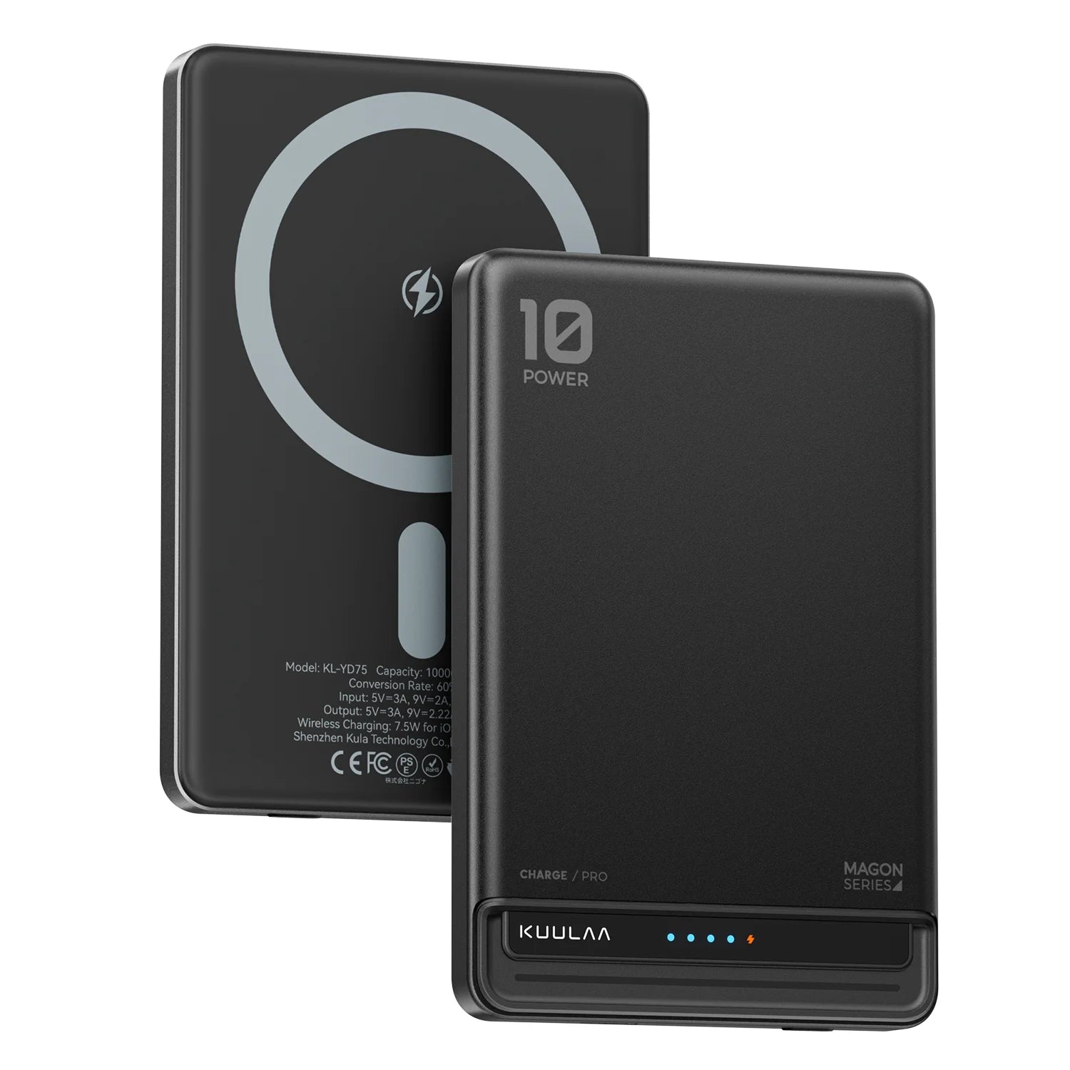 KUULAA 10000mAh Magnetic Power Bank — Wireless 20W MAG Fast Charge